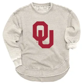 Endzone Poncho Fleece Crew in University of Oklahoma